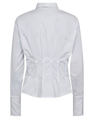 Poppy CC Pleat Waist Skjorte - White